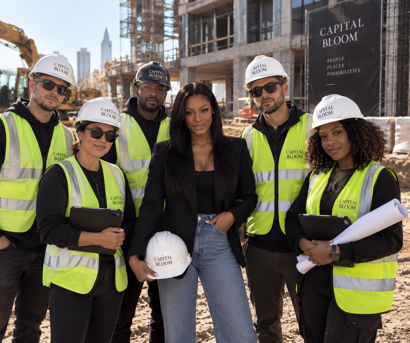 Capital Bloom team on a development site