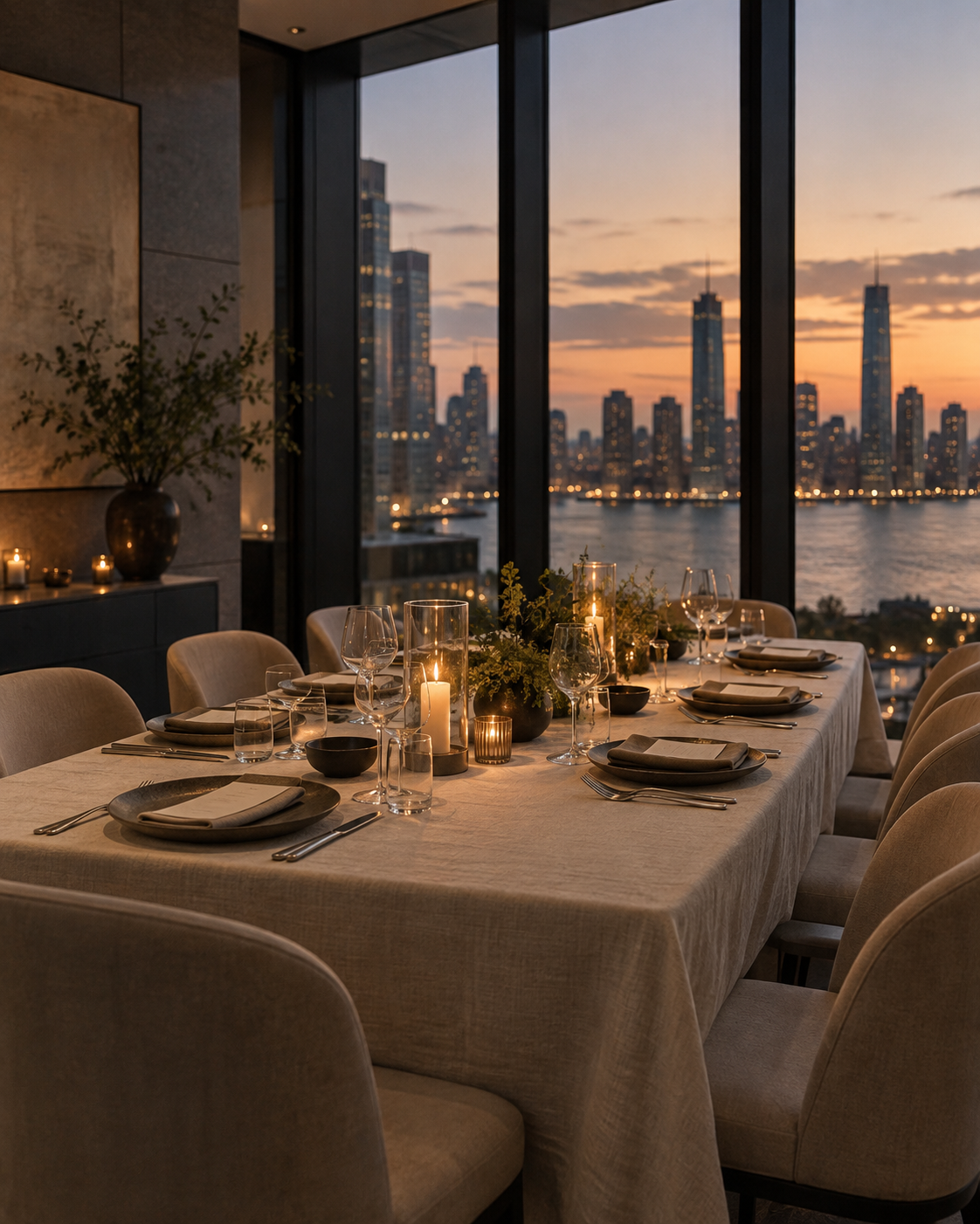 Private investor dinner table